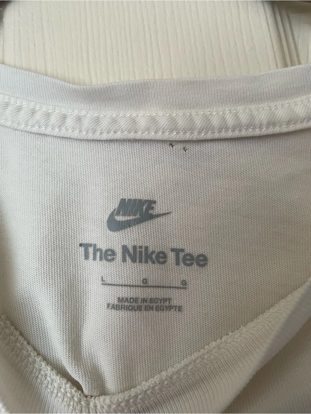 Nike Men’s Large “Have a Nike Day” Graphic T-Shirt White Pink Blue Hiking Logo